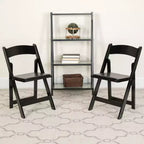 Sedia pieghevole in legno con seduta imbottita in vinile Emma and Oliver 2 Pack per eventi di matrimoni e feste
