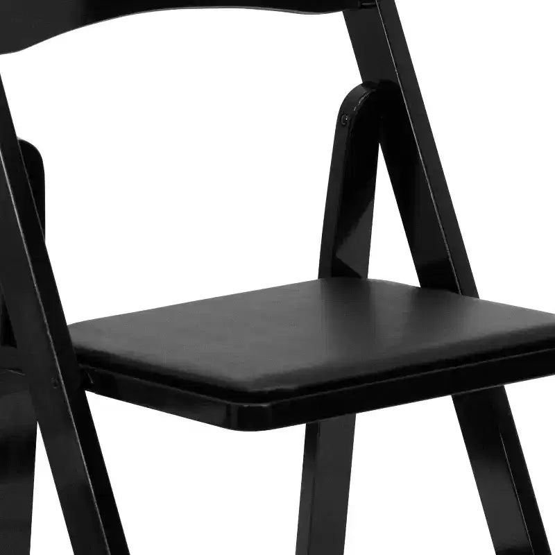 Sedia pieghevole in legno con seduta imbottita in vinile Emma and Oliver 2 Pack per eventi di matrimoni e feste