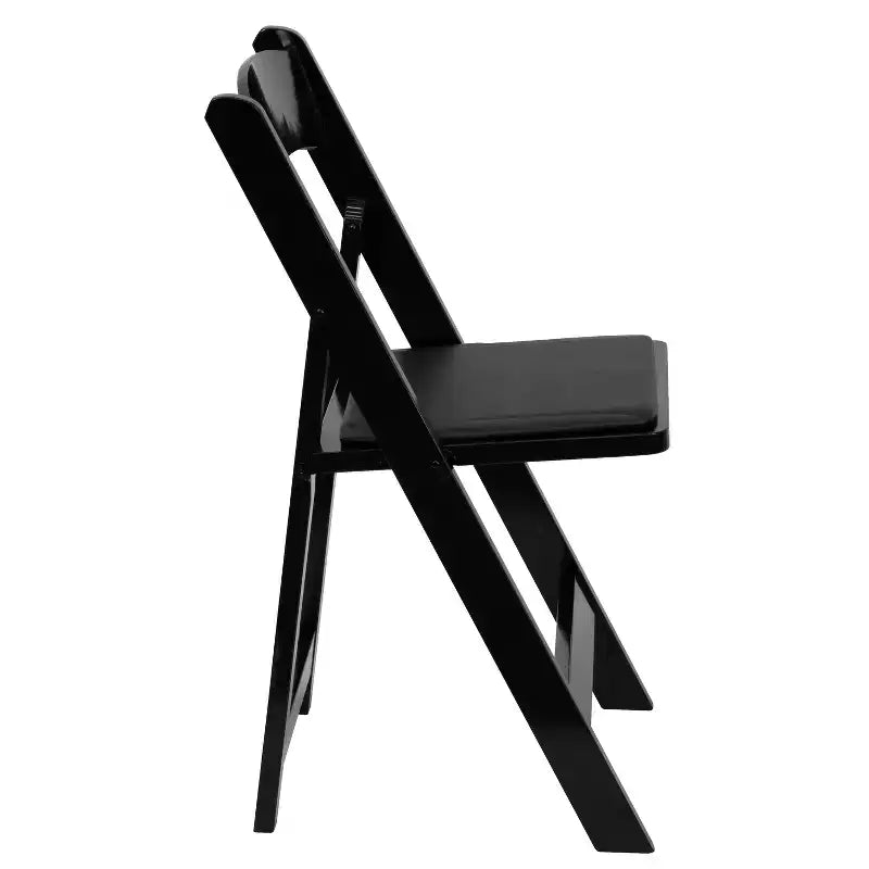 Sedia pieghevole in legno con seduta imbottita in vinile Emma and Oliver 2 Pack per eventi di matrimoni e feste