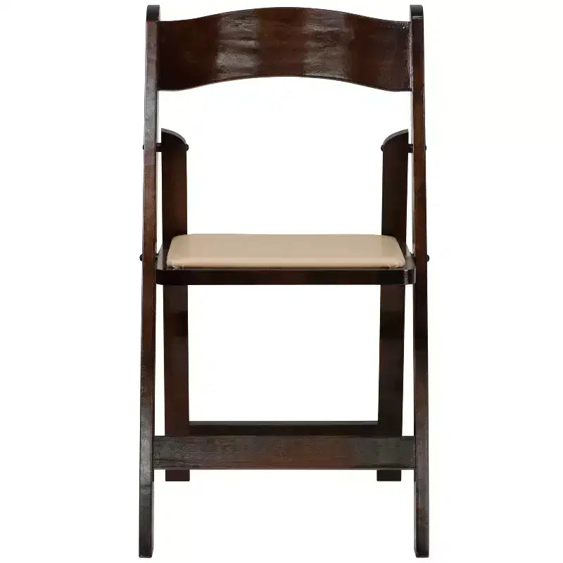 Sedia pieghevole in legno con seduta imbottita in vinile Emma and Oliver 2 Pack per eventi di matrimoni e feste