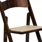 Sedia pieghevole in legno con seduta imbottita in vinile Emma and Oliver 2 Pack per eventi di matrimoni e feste