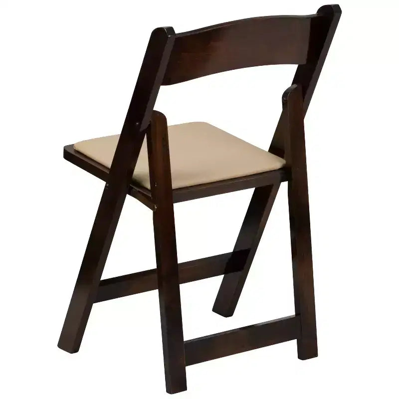 Sedia pieghevole in legno con seduta imbottita in vinile Emma and Oliver 2 Pack per eventi di matrimoni e feste