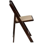 Sedia pieghevole in legno con seduta imbottita in vinile Emma and Oliver 2 Pack per eventi di matrimoni e feste