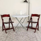 Sedia pieghevole in legno con seduta imbottita in vinile Emma and Oliver 2 Pack per eventi di matrimoni e feste