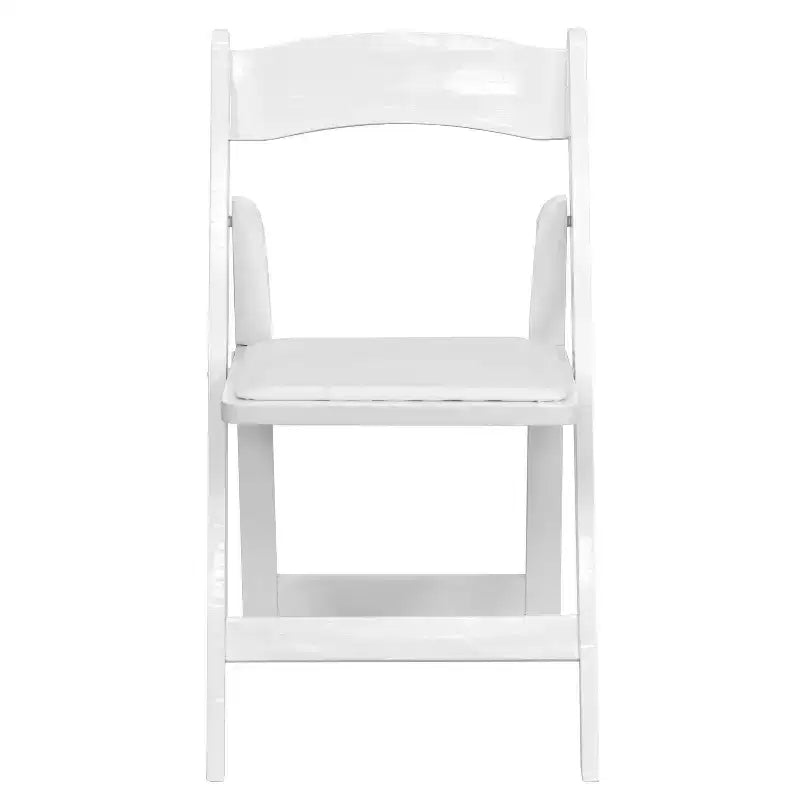 Sedia pieghevole in legno con seduta imbottita in vinile Emma and Oliver 2 Pack per eventi di matrimoni e feste