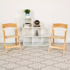 Sedia pieghevole in legno con seduta imbottita in vinile Emma and Oliver 2 Pack per eventi di matrimoni e feste