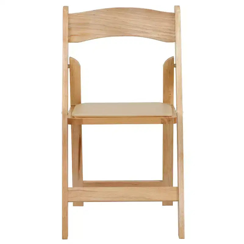 Sedia pieghevole in legno con seduta imbottita in vinile Emma and Oliver 2 Pack per eventi di matrimoni e feste