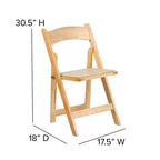 Sedia pieghevole in legno con seduta imbottita in vinile Emma and Oliver 2 Pack per eventi di matrimoni e feste