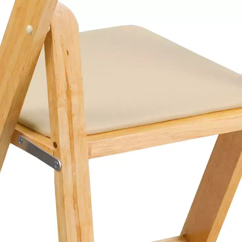 Sedia pieghevole in legno con seduta imbottita in vinile Emma and Oliver 2 Pack per eventi di matrimoni e feste