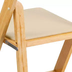 Sedia pieghevole in legno con seduta imbottita in vinile Emma and Oliver 2 Pack per eventi di matrimoni e feste