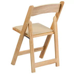 Sedia pieghevole in legno con seduta imbottita in vinile Emma and Oliver 2 Pack per eventi di matrimoni e feste