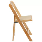 Sedia pieghevole in legno con seduta imbottita in vinile Emma and Oliver 2 Pack per eventi di matrimoni e feste