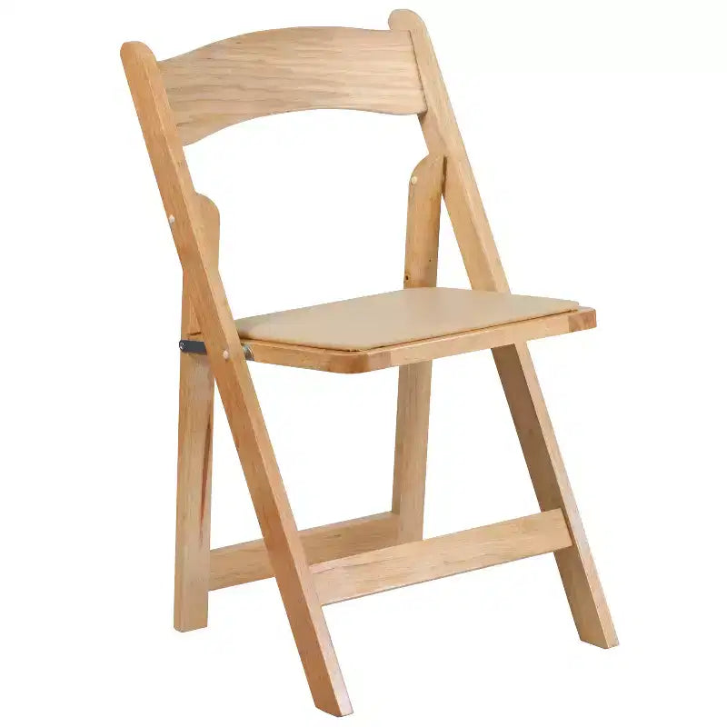 Sedia pieghevole in legno con seduta imbottita in vinile Emma and Oliver 2 Pack per eventi di matrimoni e feste