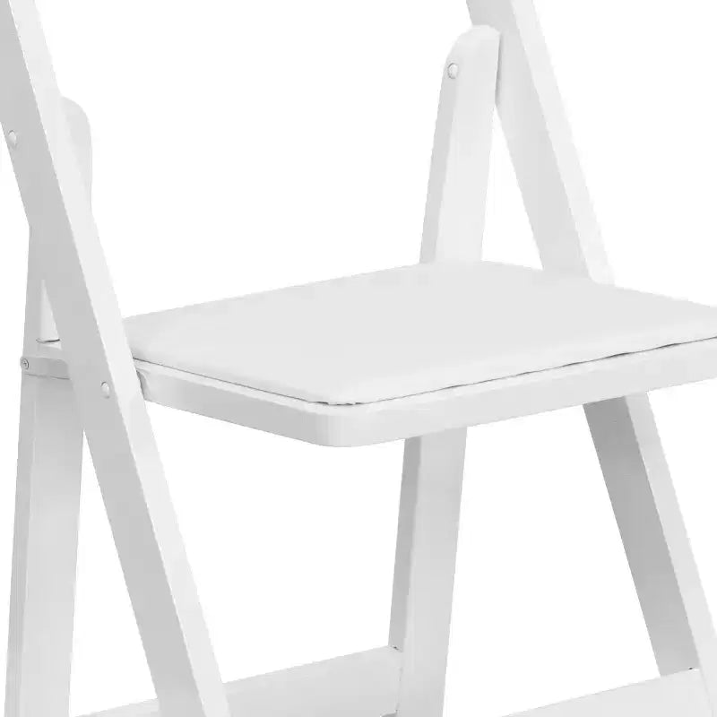 Sedia pieghevole in legno con seduta imbottita in vinile Emma and Oliver 2 Pack per eventi di matrimoni e feste