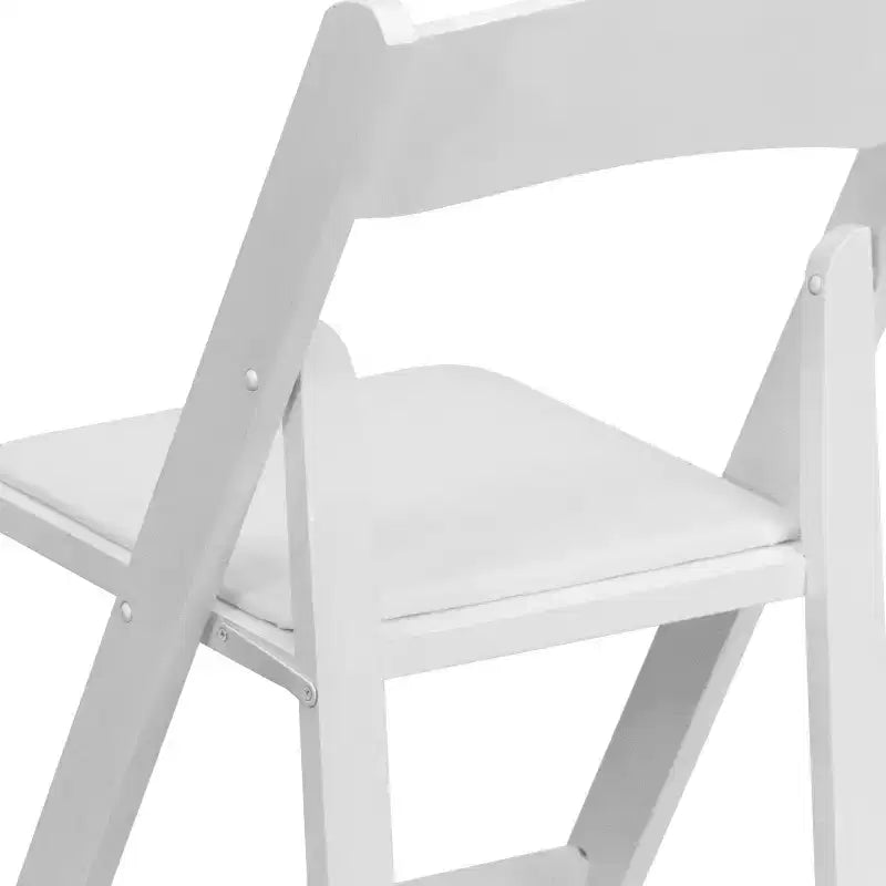 Sedia pieghevole in legno con seduta imbottita in vinile Emma and Oliver 2 Pack per eventi di matrimoni e feste