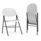 Emma and Oliver 2 Pack Home & Office 330 lb. Capacity Foldable Plastic Chair