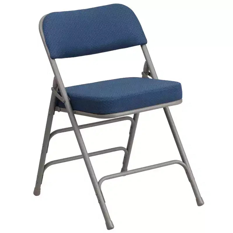 Emma and Oliver Confezione da 2 Sedie Pieghevoli in Metallo con Rivestimento in Tessuto, Curvate, a Tripla Rinforzatura e Cerniera