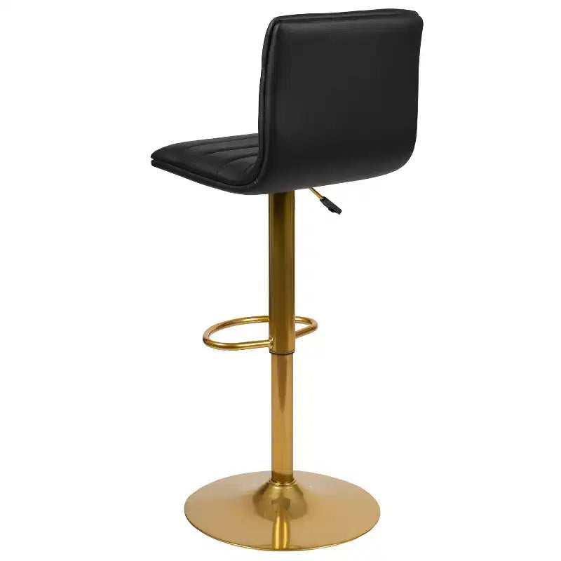 Sgabelli da bar moderni Flash Furniture con schienale trapuntato orizzontalmente, altezza regolabile, set da 2