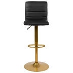 Sgabelli da bar moderni Flash Furniture con schienale trapuntato orizzontalmente, altezza regolabile, set da 2