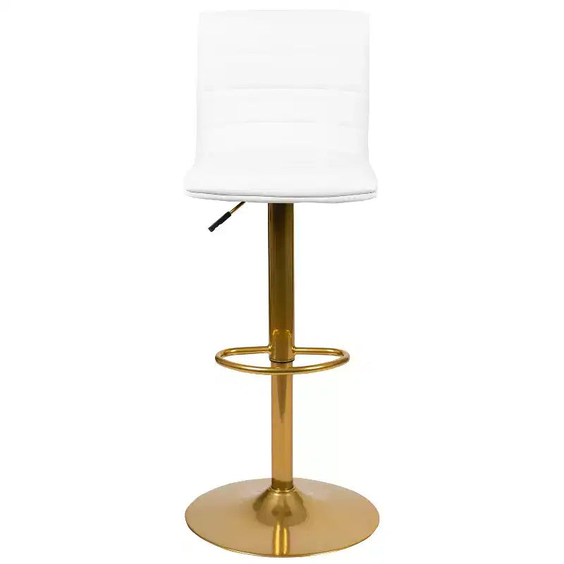 Sgabelli da bar moderni Flash Furniture con schienale trapuntato orizzontalmente, altezza regolabile, set da 2