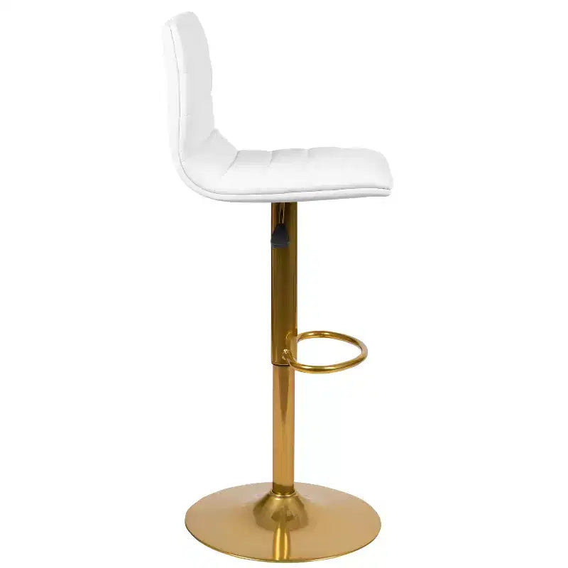 Sgabelli da bar moderni Flash Furniture con schienale trapuntato orizzontalmente, altezza regolabile, set da 2