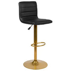 Sgabelli da bar moderni Flash Furniture con schienale trapuntato orizzontalmente, altezza regolabile, set da 2
