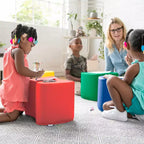 Set di sgabelli modulari SoftZone per bambini, 4 pezzi