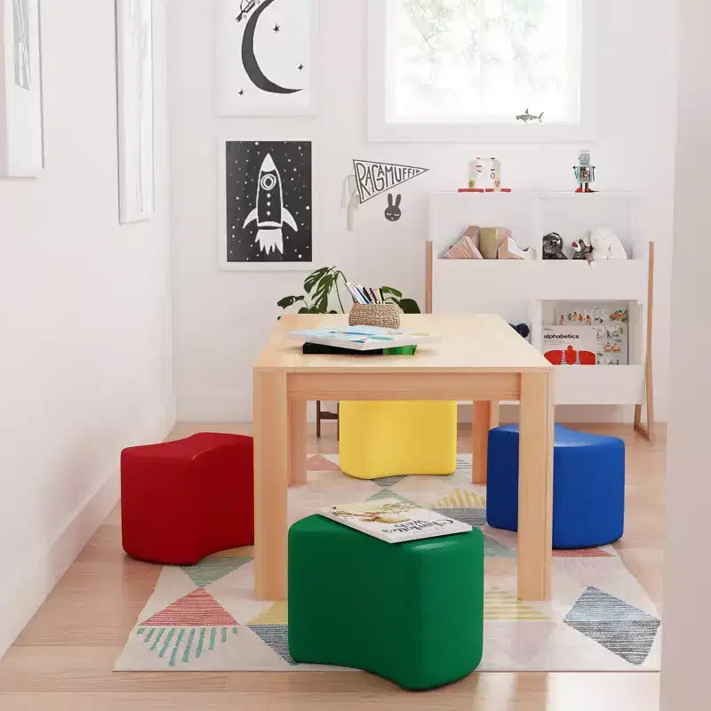 Set di sgabelli modulari SoftZone per bambini, 4 pezzi