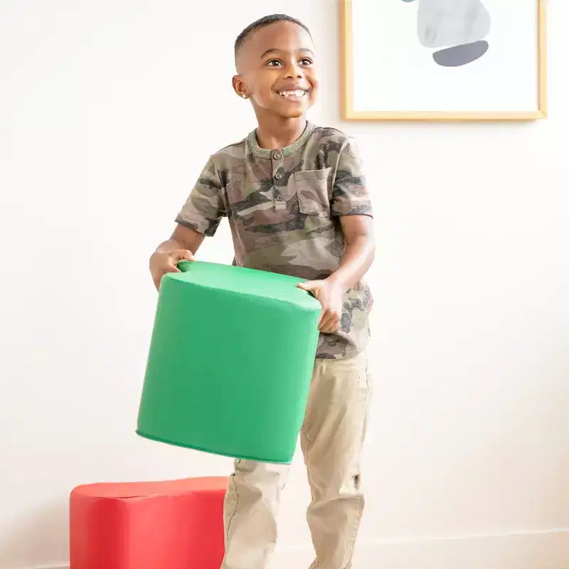 Set di sgabelli modulari SoftZone per bambini, 4 pezzi