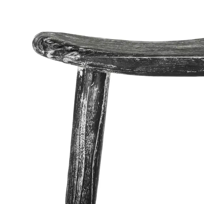 Sgabello da bancone Colton in legno - BST1000 - Nero/Bianco laccato/Legno di Sungkai - Safavieh