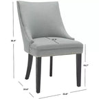 Sedia da Pranzo Afton 20H con Borchie (set da 2) - MCR4715 - Safavieh Couture