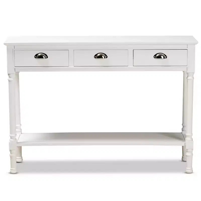 Console da ingresso Garvey Wood con 3 cassetti - Baxton Studio