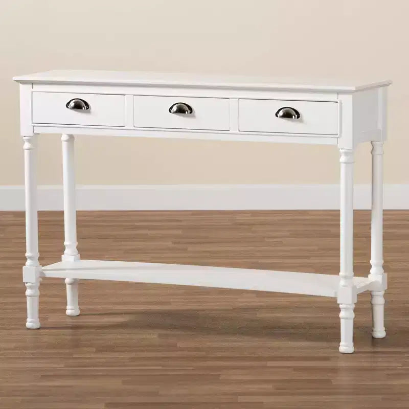Console da ingresso Garvey Wood con 3 cassetti - Baxton Studio