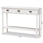 Console da ingresso Garvey Wood con 3 cassetti - Baxton Studio