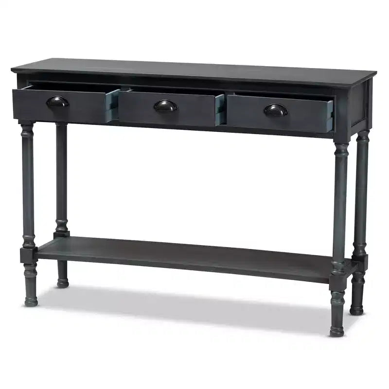 Console da ingresso Garvey Wood con 3 cassetti - Baxton Studio