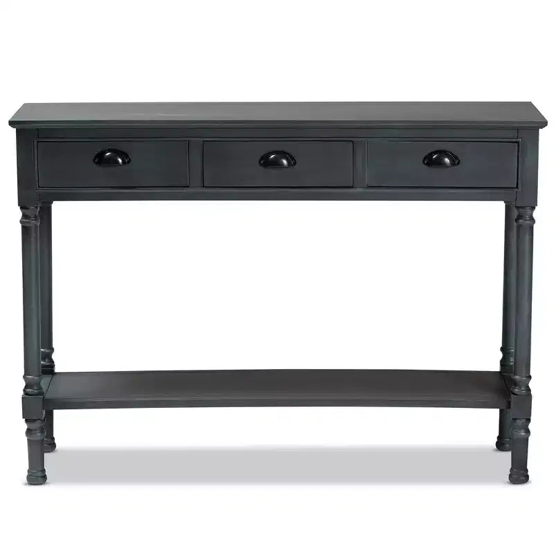 Console da ingresso Garvey Wood con 3 cassetti - Baxton Studio