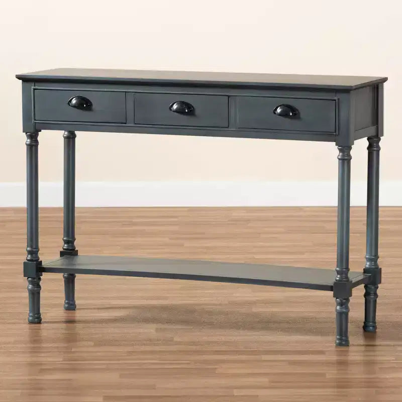 Console da ingresso Garvey Wood con 3 cassetti - Baxton Studio