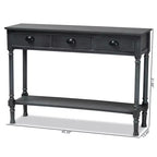 Console da ingresso Garvey Wood con 3 cassetti - Baxton Studio