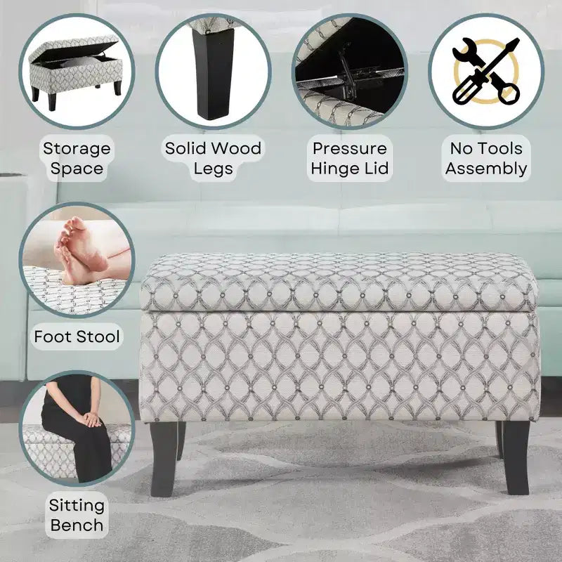 Poggiapiedi contenitore Designs4Comfort Winslow - Breighton Home