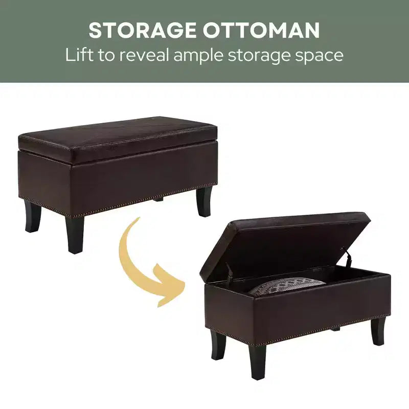 Poggiapiedi contenitore Designs4Comfort Winslow - Breighton Home