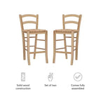 Set di 2 sgabelli da bar Emilo altezza bancone - Linon