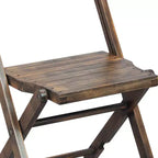 Flash Furniture Sedia Pieghevole in Legno a Doghe per Eventi Speciali - Nero Antico, Set da 4