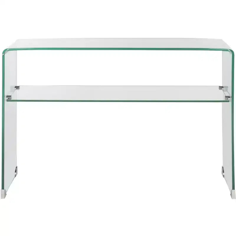 Hollis Glass Console Table - FOX6013A - Clear - Safavieh Couture