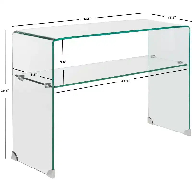Consolle Hollis Glass - FOX6013A - Trasparente - Safavieh Couture