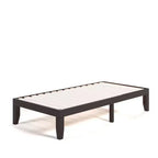 Costway Struttura Letto Matrimoniale 14'' in Legno Piattaforma Materasso Doghe in Legno Supporto EspressoNaturale