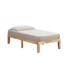 Costway Struttura Letto Matrimoniale 14'' in Legno Piattaforma Materasso Doghe in Legno Supporto EspressoNaturale