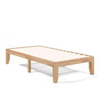 Costway Struttura Letto Matrimoniale 14'' in Legno Piattaforma Materasso Doghe in Legno Supporto EspressoNaturale