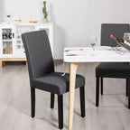 Costway Set di 2 Sedie da Pranzo in Tessuto Rivestite con Rifiniture a Borchie