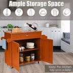 Costway Carrello da Cucina su Ruote con Mobile Contenitore e Portasciugamani/Portaspezie Bianco/Nero/Ciliegio/Grigio