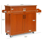 Costway Carrello da Cucina su Ruote con Mobile Contenitore e Portasciugamani/Portaspezie Bianco/Nero/Ciliegio/Grigio